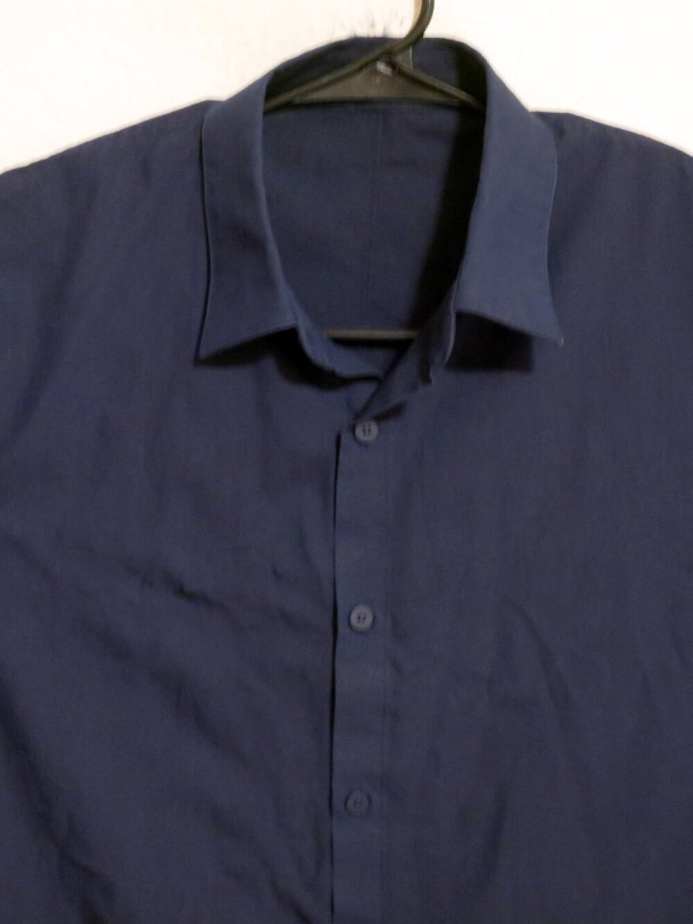 Lululemon Shirt Mens Small Short Sleeve Button Solid Navy Blue